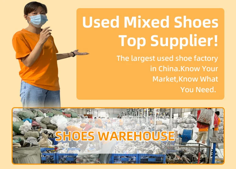 Factory Wholesale Shoes Second Hand Mixed in Bales Men Women Used Shoes